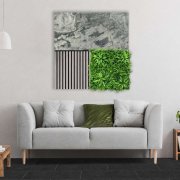 Akustický stěnový panel přírodní kámen, vzor šedá břidlice - dimantová struktura, každý kus je jedinečný, rozměr 104 x 52 cm z kolekce Modular Wall A.S.Création - DD136724