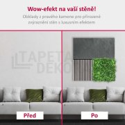 Akustický stěnový panel přírodní kámen, vzor šedá břidlice - dimantová struktura, každý kus je jedinečný, rozměr 104 x 52 cm z kolekce Modular Wall A.S.Création - DD136724