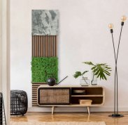 Akustický stěnový panel přírodní kámen, vzor šedá břidlice - dimantová struktura, každý kus je jedinečný, rozměr 52 x 52 cm z kolekce Modular Wall A.S.Création - DD136725