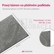 Akustický stěnový panel přírodní kámen, vzor šedá břidlice, každý kus je jedinečný, rozměr 52 x 52 cm z kolekce Modular Wall A.S.Création - DD136721