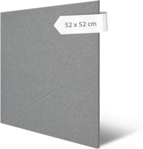 Akustický panel geometrický motiv, šedý filc, materiál rPET-plsť, 52 x 52 cm / stěnový obklad Modular Wall 136735 AS Création