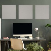 Akustický stěnový panel s geometrickým motivem, světle šedý filc, materiál rPET-plsť, rozměr 52 x 52 cm z kolekce Modular Wall A.S.Création - DD136737