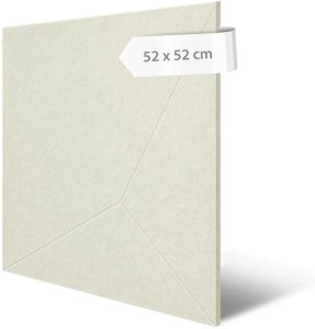 Akustický panel geometrický motiv, bílo-krémový filc, materiál rPET-plsť, 52 x 52 cm / stěnový obklad Modular Wall 136738 AS Création