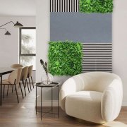 Akustický stěnový panel šedý filc, materiál rPET-plsť, rozměr 104 x 52 cm z kolekce Modular Wall A.S. Création - DD136736