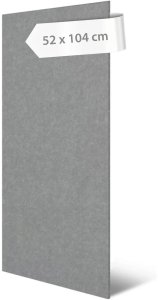 Akustický stěnový panel šedý filc, materiál rPET-plsť, 52 x 104 cm / stěnový obklad Modular Wall 136736 AS Création