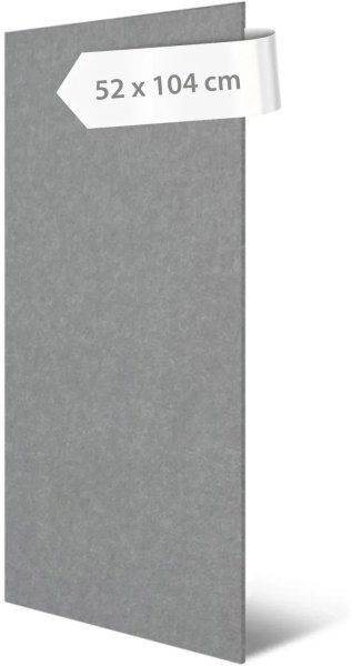Akustický stěnový panel šedý filc, materiál rPET-plsť, 52 x 104 cm / stěnový obklad Modular Wall 136736 AS Création
