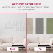 Akustický stěnový panel béžový filc, materiál rPET-plsť, rozměr 104 x 52 cm z kolekce Modular Wall A.S. Création - DD136739