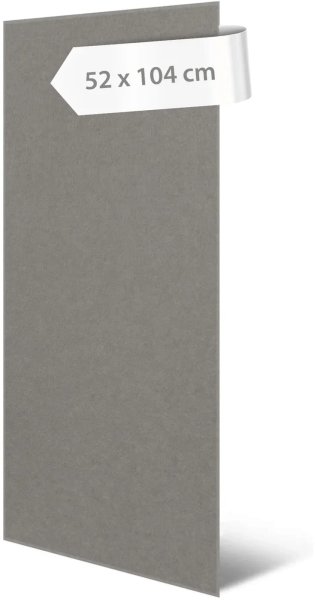 Akustický stěnový panel šedýž filc, materiál rPET-plsť, 52 x 104 cm / stěnový obklad Modular Wall 136740 AS Création