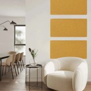 Akustický stěnový panel oranžový, pomerančový filc, materiál rPET-plsť, rozměr 104 x 52 cm z kolekce Modular Wall A.S. Création - DD136741