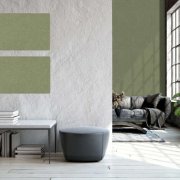Akustický stěnový panel šalvějově zelený filc, materiál rPET-plsť, rozměr 104 x 52 cm z kolekce Modular Wall A.S. Création - DD136742