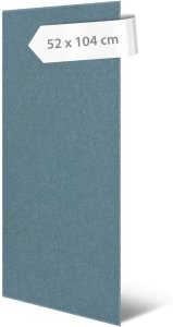 Akustický stěnový panel ledově modrý filc, materiál rPET-plsť, 52 x 104 cm / stěnový obklad Modular Wall 136744 AS Création