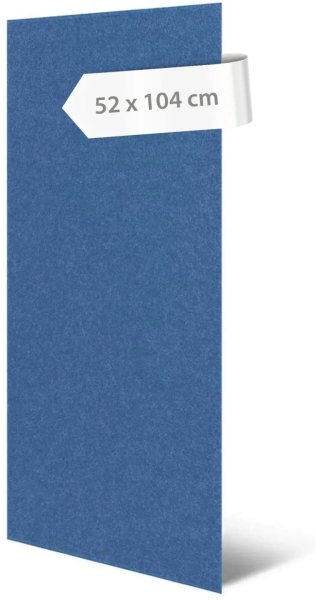Akustický stěnový panel oceánově modrý filc, materiál rPET-plsť, 52 x 104 cm / stěnový obklad Modular Wall 136745 AS Création