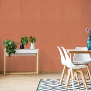 Akustický stěnový panel filc v korálově broskvové barvě, materiál rPET-plsť, rozměr 104 x 52 cm z kolekce Modular Wall A.S. Création - DD136748