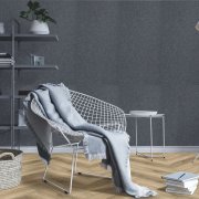 Akustický stěnový panel filc v temně šedé barvě, odstín Urban Grey, materiál rPET-plsť, rozměr 104 x 52 cm z kolekce Modular Wall A.S. Création - DD136749