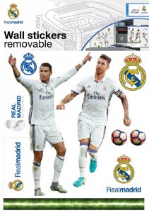 Samolepicí dekorace na stěnu fotbalisti Real Madrid RM16 / Samolepky na zeď IMAGICOM (50 x 70 cm)