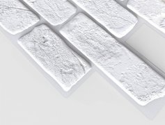 3D panel bílé cihly retro