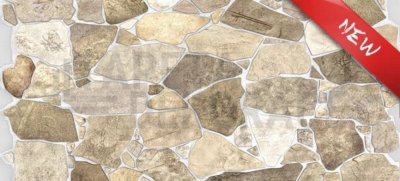 3D obkladový panel na zeď béžové kameny, kamenná stěna D6003 / 3D stěnové obkladové panely PVC (984 x 633 mm)