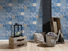 Moderní tapeta Obklady, kachličky, mozaika, azulejos v 3D optice