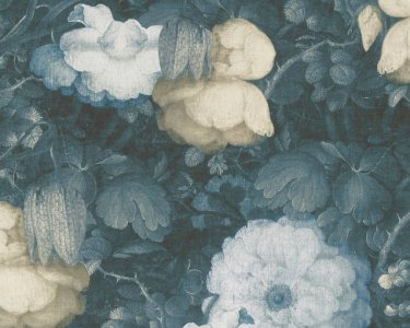 Moderrní vliesová tapeta květy, modrá 36921-3 / vliesové tapety na zeď 369213 Metropolitan Stories (0,53 x 10,05 m) A.S.Création
