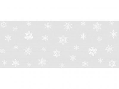 Vánoční statická bordura na sklo W3 (20 x 150 cm) / Dekorativní statické bordury Vločky