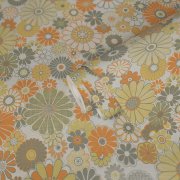 Vliesová tapeta retro, květy - zelená, oranžová 395353 / Tapety na zeď 39535-3 Retro Chic (0,53 x 10,05 m) A.S.Création