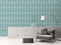 Vliesová tapeta retro, geometrická - modrá 395364 / Tapety na zeď 39536-4 Retro Chic (0,53 x 10,05 m) A.S.Création