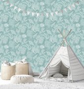 Vliesová tapet, zelená, mořský motiv 0,53 x 10,05 m / Tapety na zeď Mona 81688 Marburg