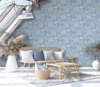 Vliesová tapet, modrá, mořský motiv 0,53 x 10,05 m / Tapety na zeď Mona 81689 Marburg