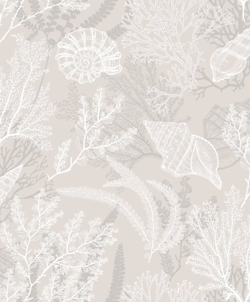 Vliesová tapeta, béžová, mořský motiv 0,53 x 10,05 m / Tapety na zeď Mona 81690 Marburg