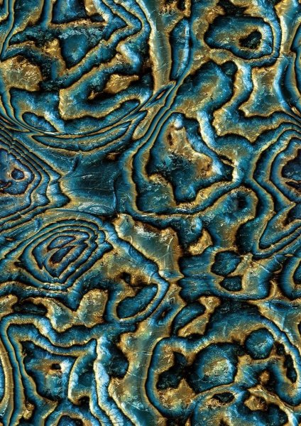 Vliesová tapeta, modro-zlatý mramor, abstrakt 0,53 x 10,05 m / Tapety na zeď Mona 81693 Marburg