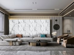 Samolepicí velkoformátový panel XXL MAR003 - bílý mramor Carrara o rozměru 120 x 280 cm