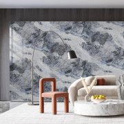 Samolepicí velkoformátový panel XXL MAR005 - modrý mramor Ocean Blue o rozměru 120 x 280 cm