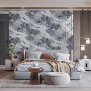 Samolepicí velkoformátový panel XXL MAR005 - modrý mramor Ocean Blue o rozměru 120 x 280 cm