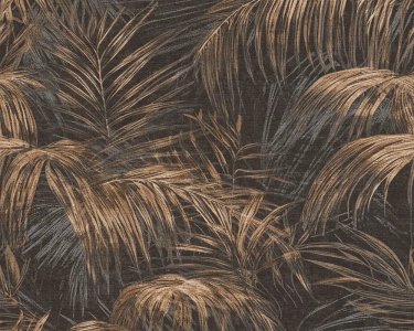 Vliesová tapeta s motivem palmových listů v černo-béžovo-hnědé kombinaci barev 399812 / tapety na zeď 39981-2 MICHALSKY 6 (0,53 x 10,05 m) A.S.Création
