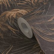Palmové listy na vliesové tapetě – kombinace barev černá, béžová, hnědá 399812 - kolekce MICHALSKY 6 - německý výrobce A.S.Création