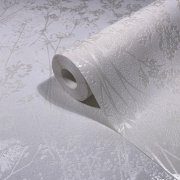 Vliesová tapeta, bílá s rostlinným vzorem 0,53 x 10,05 m / Tapety na zeď Mona 82462 Marburg