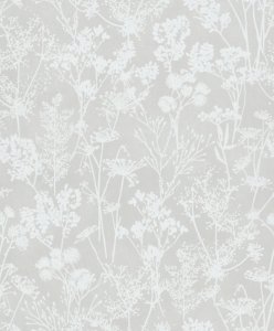 Vliesová tapeta, šedá s rostlinným vzorem 0,53 x 10,05 m / Tapety na zeď Mona 82464 Marburg