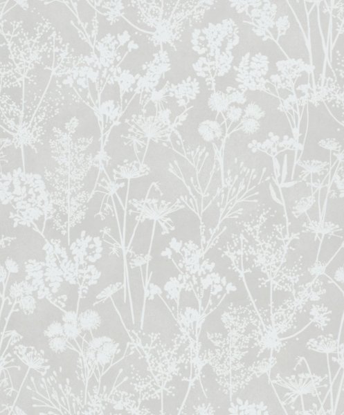 Vliesová tapeta, šedá s rostlinným vzorem 0,53 x 10,05 m / Tapety na zeď Mona 82464 Marburg