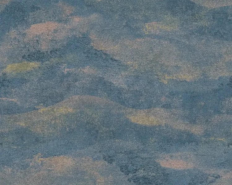 Moderní vliesová tapeta vlnky v tmavě modré a zlaté barvě 786561 / tapety na zeď 78656-1 Hot Spots (0,53 x 10,05 m) A.S.Création