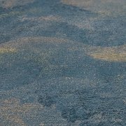 Moderní vliesová tapeta s abstraktním vlnovým vzorem, lehce lesklou a rovnoměrnou texturou– kombinace barev modrá, zlatá, měděná, metalická 786561 - kolekce Hot Spots německého výrobce A.S.Création