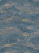 Moderní vliesová tapeta s abstraktním vlnovým vzorem, lehce lesklou a rovnoměrnou texturou– kombinace barev modrá, zlatá, měděná, metalická 786561 - kolekce Hot Spots německého výrobce A.S.Création