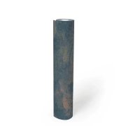 Moderní vliesová tapeta s abstraktním vlnovým vzorem, lehce lesklou a rovnoměrnou texturou– kombinace barev modrá, zlatá, měděná, metalická 786561 - kolekce Hot Spots německého výrobce A.S.Création