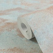 Moderní vliesová tapeta s abstraktním vlnovým vzorem, lehce lesklou a rovnoměrnou texturou – kombinace barev modrá, krémová, měděná, metalická 786565 - kolekce Hot Spots německého výrobce A.S.Création