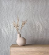 Vliesová tapeta jednobarevná šedé vlnky 0,53 x 10,05 m / Tapety na zeď Mona 82474 Marburg