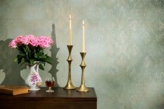 Vliesová tapeta 786725 ornamentální motiv orientu s hladkým texturovaným povrchem – kombinace barev zelená, šampaň, metalická - kolekce Hot Spots německého výrobce A.S.Création