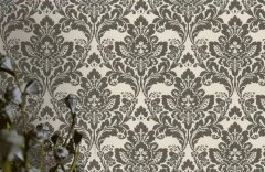 Vliesová tapeta krémová - smetanová, hnědá, šedá, bílá, zámecká vzor - vliesová tapeta na zeď Rasch