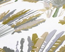 Designová vliesová tapeta s motivem palem  - béžová, žlutá, šedá, bílá. Vliesová tapeta 377084 z kolekce Architects Paper - Jungle Chic