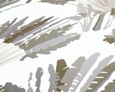 Designová vliesová tapeta s motivem palem  - béžová, krémová, bílá. Vliesová tapeta 377082 z kolekce Architects Paper - Jungle Chic