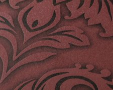 3D barokní vliesová tapeta červená, bordó Metropolitan Stories - vzorek, detail