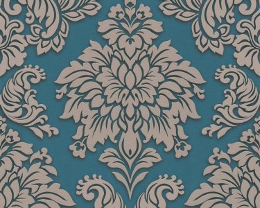 Vliesová tapeta barokní tyrkysová modrá 36898-5 / 3D vliesové tapety na zeď 368985 Metropolitan Stories (0,53 x 10,05 m) A.S.Création